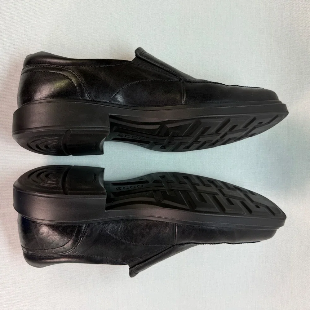 ECCO Helsinki 2 Men's 43 US 9 - 9.5 Black Leather Slip On Dress Shoes
